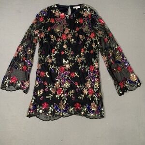 Maven Sequin /sheer Lined Dress Size L